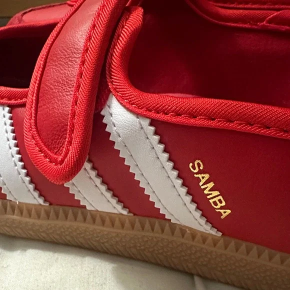 Adidas Samba Jane Red and White Sneakers - Picture 2 of 6
